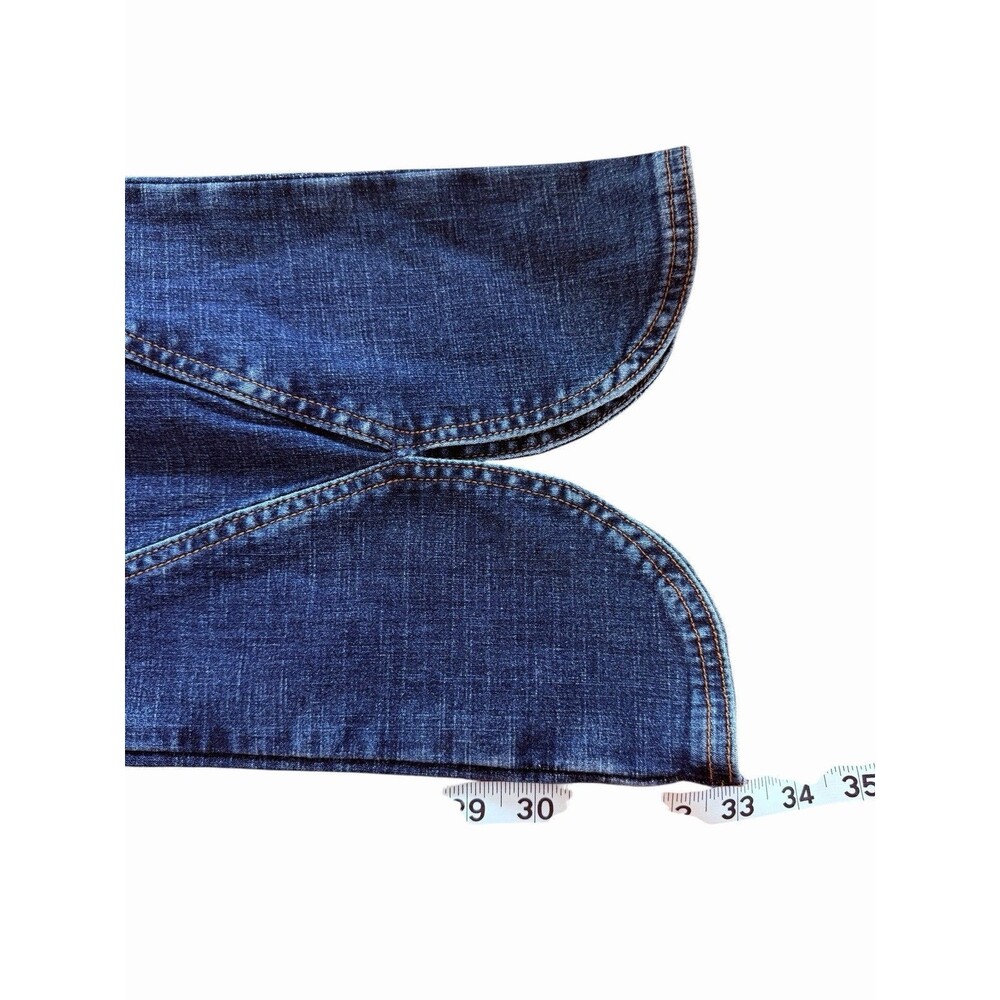 Y2K Mu Jeans Size 12 Western Cowgirl Split Hem Flare Jeans Rodeo Boho Festival - Picture 5 of 9